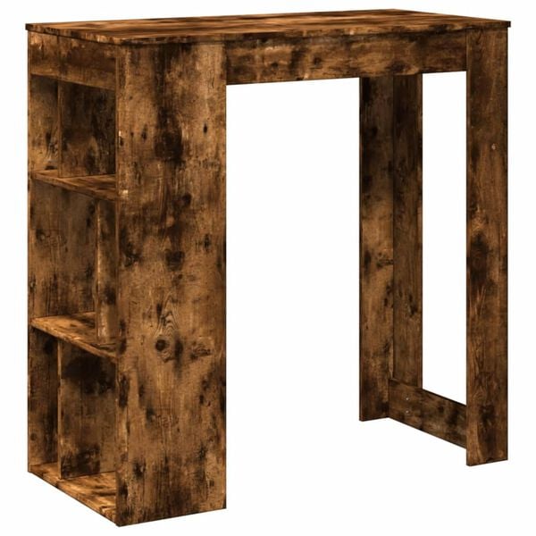 vidaXL Bar Table Smoked oak Engineered wood Medium Bar Table