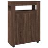 vidaXL Narrow Bathroom Cabinet Brown oak Engineered wood Slim