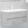 vidaXL Bathroom Furniture Set Concrete Grey Engineered Wood