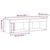 vidaXL TV Stand with LED Lights Gray Sonoma 39.4"x11.8"x11.8"