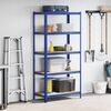 vidaXL 5-Layer Storage Shelf Blue Steel&Engineered Wood