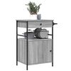 vidaXL Kitchen Trolley Gray Sonoma 22"x16.9"x35.2" Engineered Wood