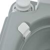 vidaXL Camping Toilet Manual Grey and White 16.34 x 14.37 x 14.76 in
