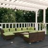 vidaXL Garden Lounge Set Brown PE rattan Large Modular