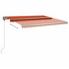 vidaXL Retractable Awning Orange and brown