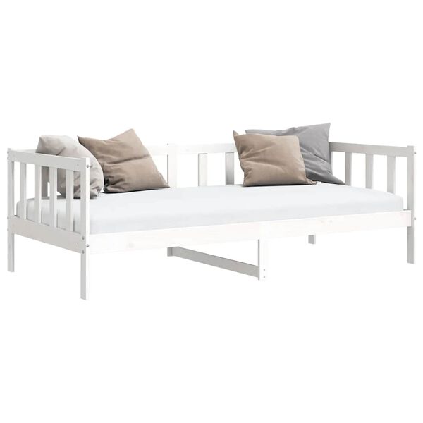 vidaXL Day Bed White Solid pine wood 35.4 x 78.7 in