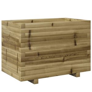 vidaXL Garden Planter Natural Pine Treated pinewood 27.6 x 15.7 x 19.5 in