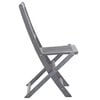 vidaXL Outdoor Chair Set of 8 Grey Acacia Wood Standard Foldable