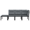 vidaXL Garden Lounge Set Black and Gray