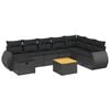 vidaXL Garden Sofa Set Black