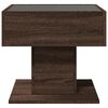 vidaXL Coffee Table Brown Oak Engineered wood, glass Medium Coffee Table