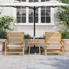 vidaXL Garden Chairs with Table 3 pcs Beige Solid Acacia Wood