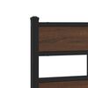 vidaXL Bed Frame Brown Oak Steel, Engineered Wood Super King Bed Frame