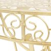 vidaXL Side Table Gold Metal 28.3 x 14.2 x 29.1 in Decorative Inlays