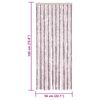 vidaXL Fly Curtain Silver Grey and Pink 22.0x72.8" Chenille
