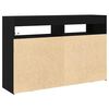 vidaXL Sideboard Black Oak 45.67 x 11.81 x 29.53 in Engineered Wood