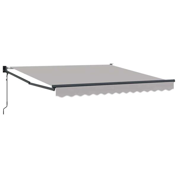 vidaXL Retractable Awning Light gray 137.80" x 98.43" fabric