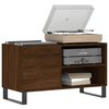 vidaXL Record Cabinet Brown Oak Engineered Wood, Iron Medium