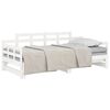 vidaXL Day Bed White Solid pine wood 2x