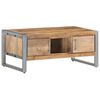 vidaXL Coffee Table Natural wood tones, grey iron Rough mango wood, iron
