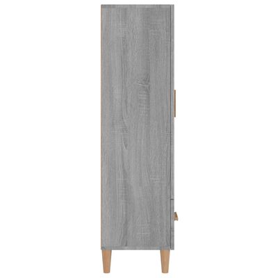 vidaXL Highboard Gray Sonoma 27.6"x12.2"x45.3" Engineered Wood