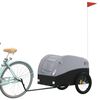 vidaXL Bike Trailer Black and Gray 99.2 lb Iron