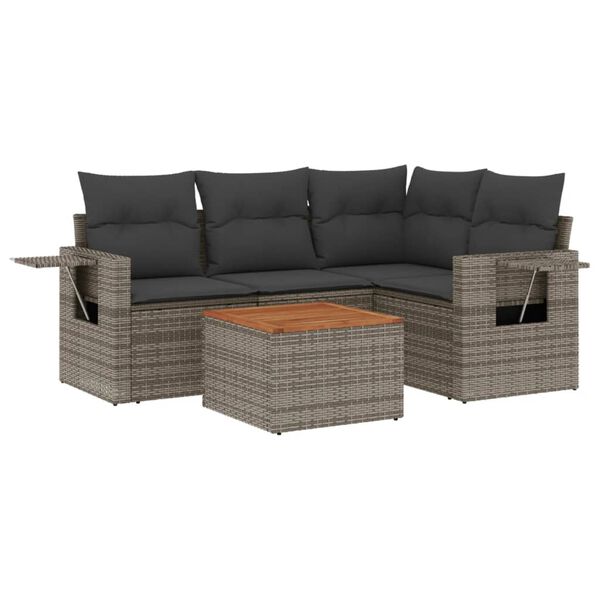 vidaXL Garden Sofa Set Gray