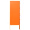vidaXL Chest of Drawer Orange Steel Medium Chest of Drawers