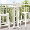 vidaXL Bar Table White 21.7" x 21.7" x 42.1" HDPE