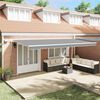 vidaXL Awning with Manual White 236.2" x 118.1" Metal