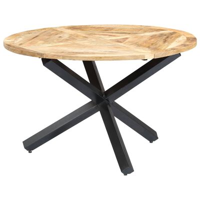 vidaXL Dining Table Round 47.2"x29.9" Solid Mango Wood