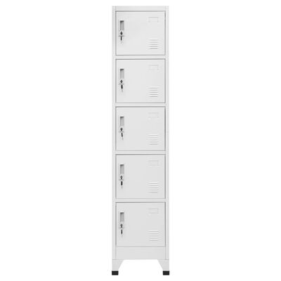 vidaXL Locker Cabinet Light Gray 15"x15.7"x70.9" Steel