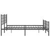 vidaXL Bed Frame Black Steel Full Bed Frame Rectangular Modern