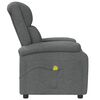 vidaXL Massage Recliner Dark Gray Fabric