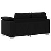 vidaXL Sofa Set 2 pcs Black 219 x 77 x 82 cm fabric