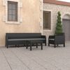 vidaXL Garden Lounge Set Anthracite Polypropylene with rattan look Large