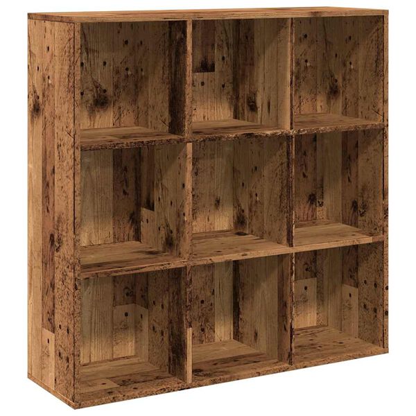 vidaXL Book Cabinet Old Wood Engineered Wood Medium Stylish Book Storage