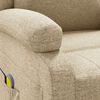 vidaXL Massage Recliner Cream Fabric
