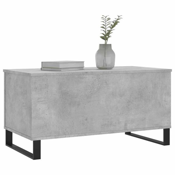 vidaXL Coffee Table Concrete Grey Engineered Wood, Metal