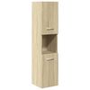 vidaXL Bathroom Furniture Set Sonoma oak Engineered wood, Glass Medium