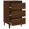 vidaXL Bed Cabinet Set of 2 Brown oak Engineered wood, metal Medium