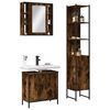 vidaXL Bathroom Cabinet Set Smoked oak Engineered wood Standard