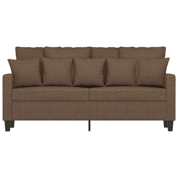 vidaXL 2-seater Sofa Brown Fabric (100% polyester), metal, textilene