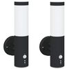 vidaXL Outdoor Wall Lights 2 pcs Black 15 x 7.5 x 33 cm