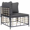 vidaXL Garden Lounge Set Charcoal Poly rattan Large Modular