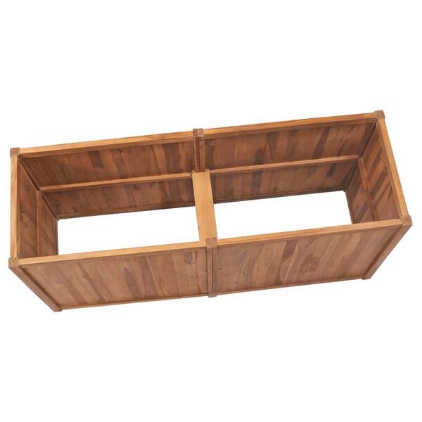 vidaXL Raised Bed Natural Teak Teak Wood 59.1x19.7x27.6 in