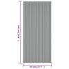 vidaXL Roof Panels 36 pcs Galvanised Steel Grey 39.4x17.7"