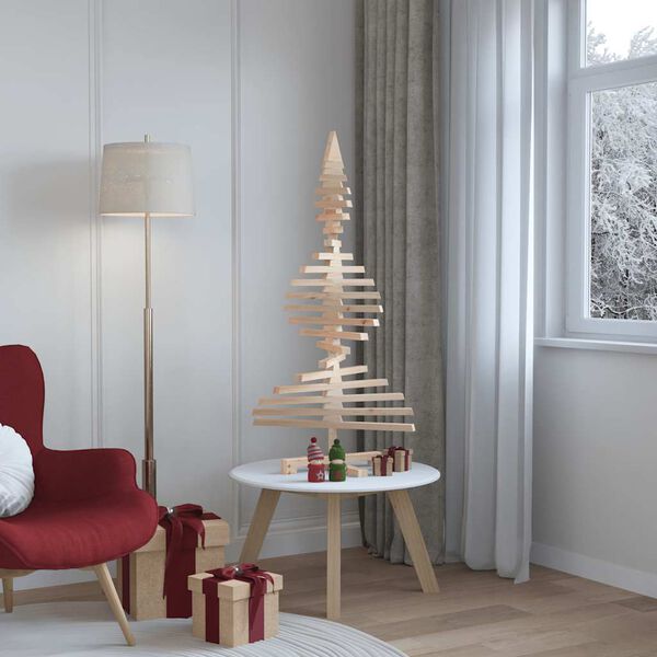 vidaXL Wooden Christmas Tree for Decoration 47.2" Solid Wood Pine