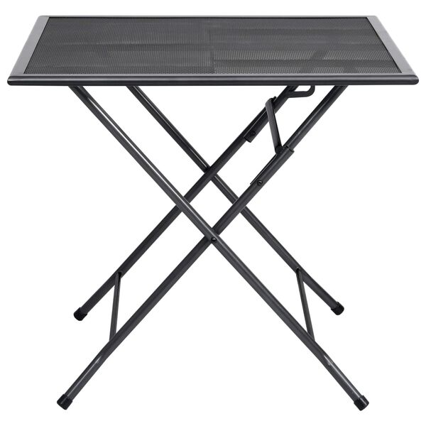 vidaXL Folding Table Anthracite Steel with Powder Coating