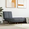 vidaXL Chaise Lounge Dark Grey Velvet 21.7 in x 55.1 in x 27.6 in
